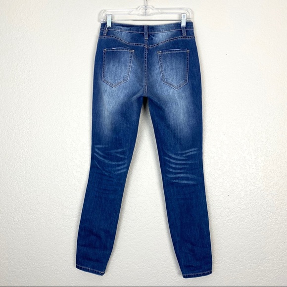 EASEL Animal Print Accent Skinny Denim Jeans NWT - Picture 7 of 8